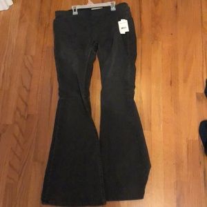 black free people bell bottom jeans
